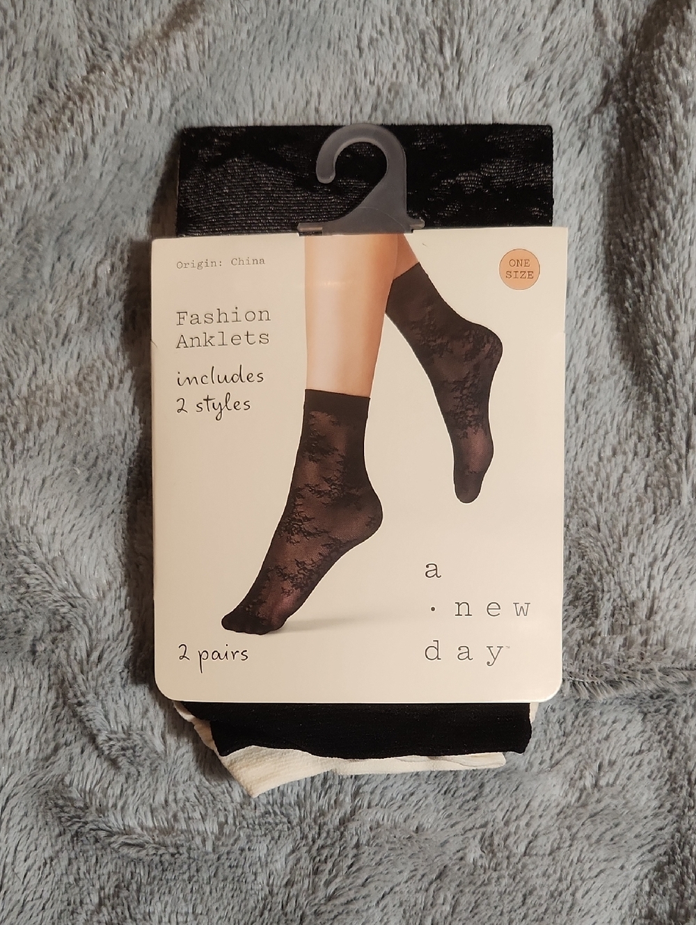 a new day Black Fashion Anklets - 2 Pairs